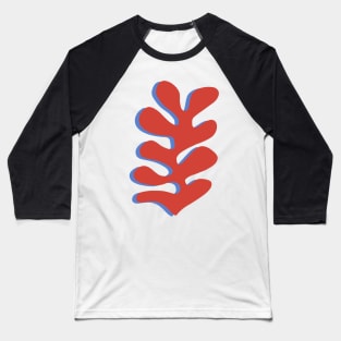 Matisse Inspired - cut out red and blue 1 Baseball T-Shirt